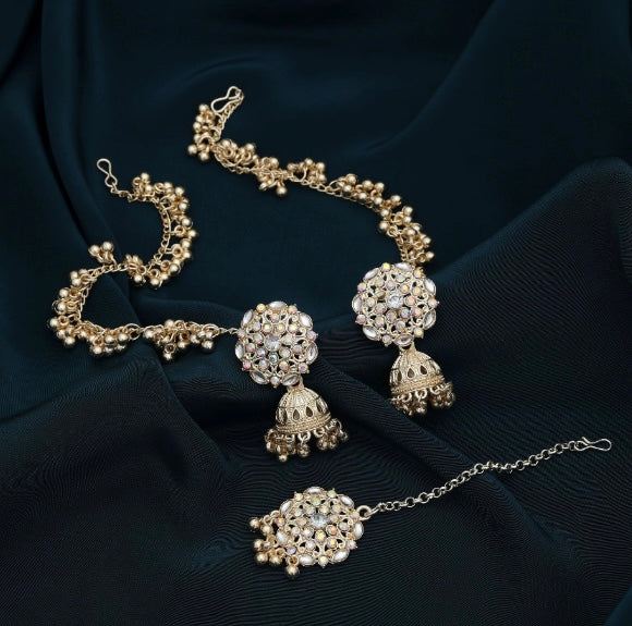 Fashion Kashmiri Maang Tikka with Chain Set