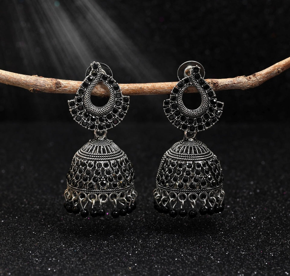 Fashion Rhinestone Jhumka Earrings