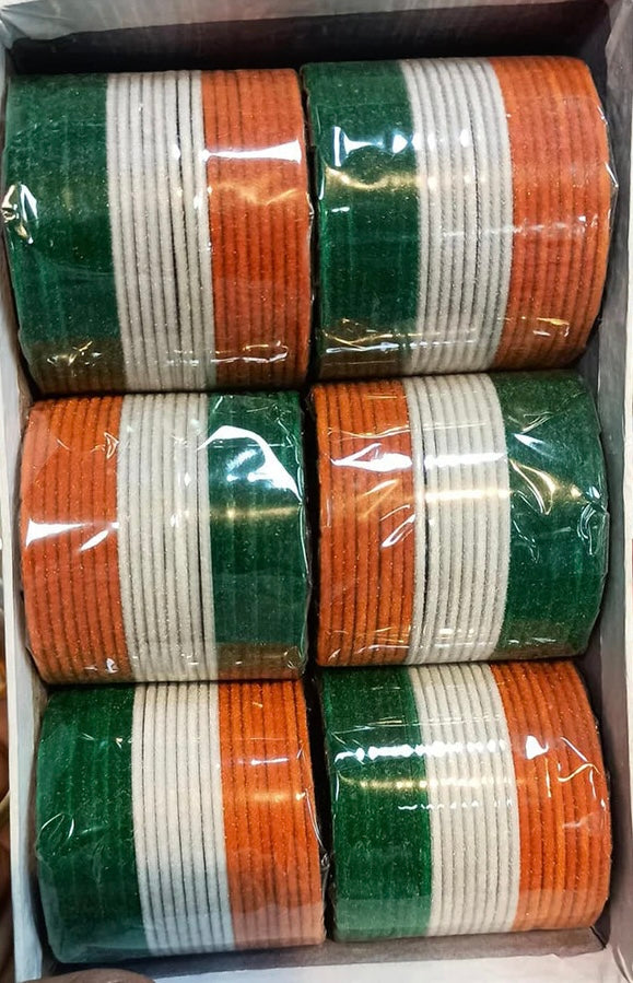 Fashion Tricolor Velvet Bangle Set