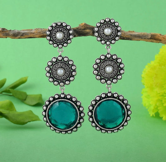 Fashion Oxidized Drop Earrings