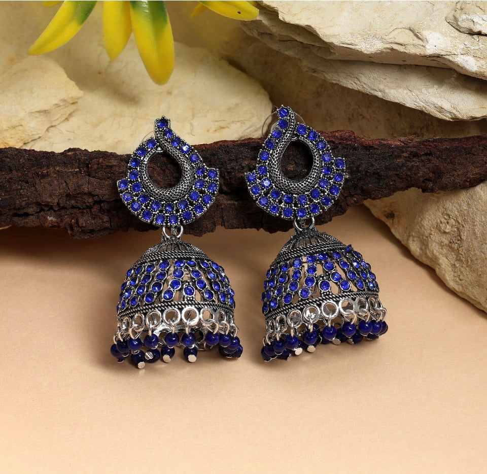 Fashion Rhinestone Jhumka Earrings