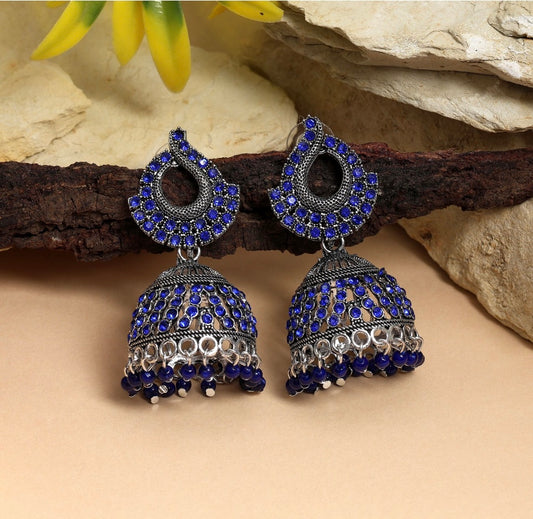 Fashion Rhinestone Jhumka Earrings