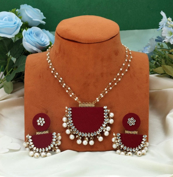 Beautiful Wooden Handcrafted Necklace Set