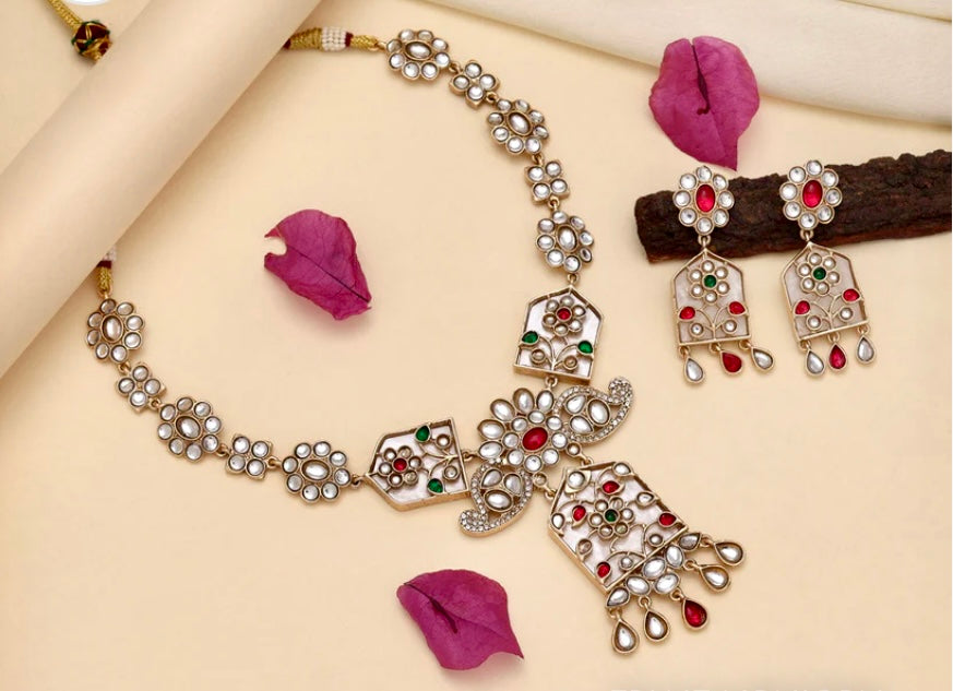 Beautiful Rajwadi Necklace Set