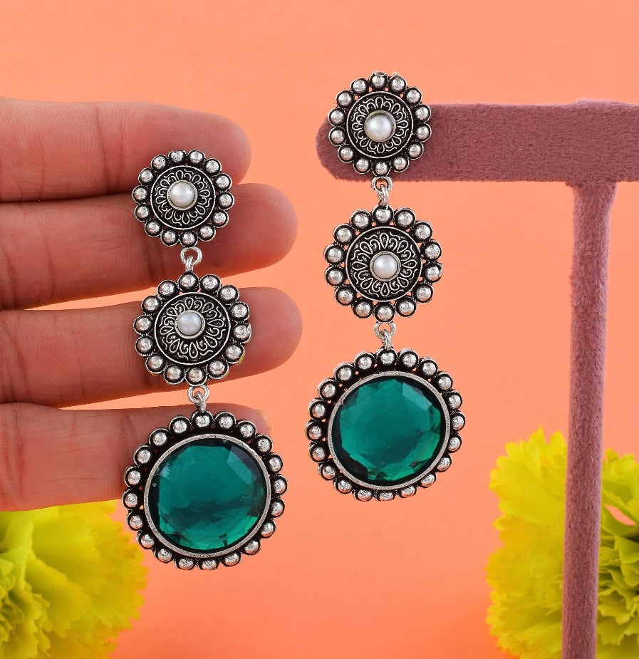 Fashion Oxidized Drop Earrings