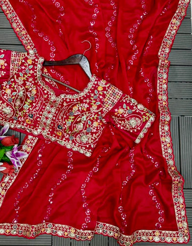 Gorgeous Saree with Embroidery Blouse