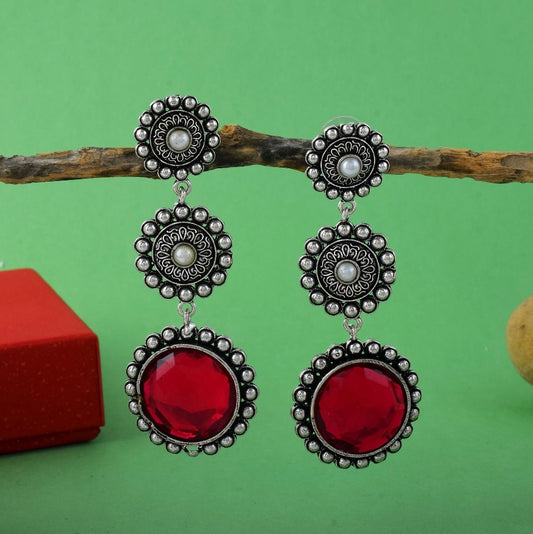 Fashion Oxidized Drop Earrings