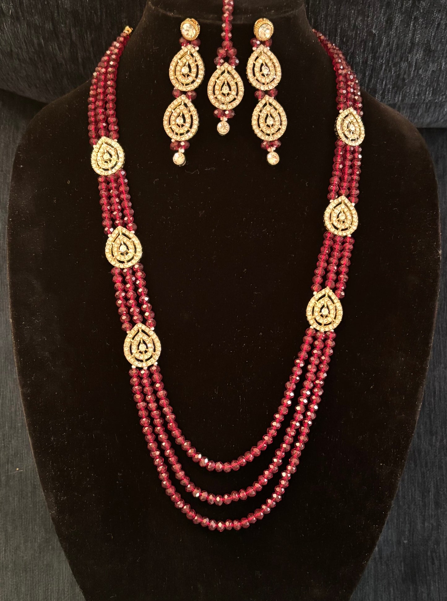 Gorgeous Long Mala Necklace Set