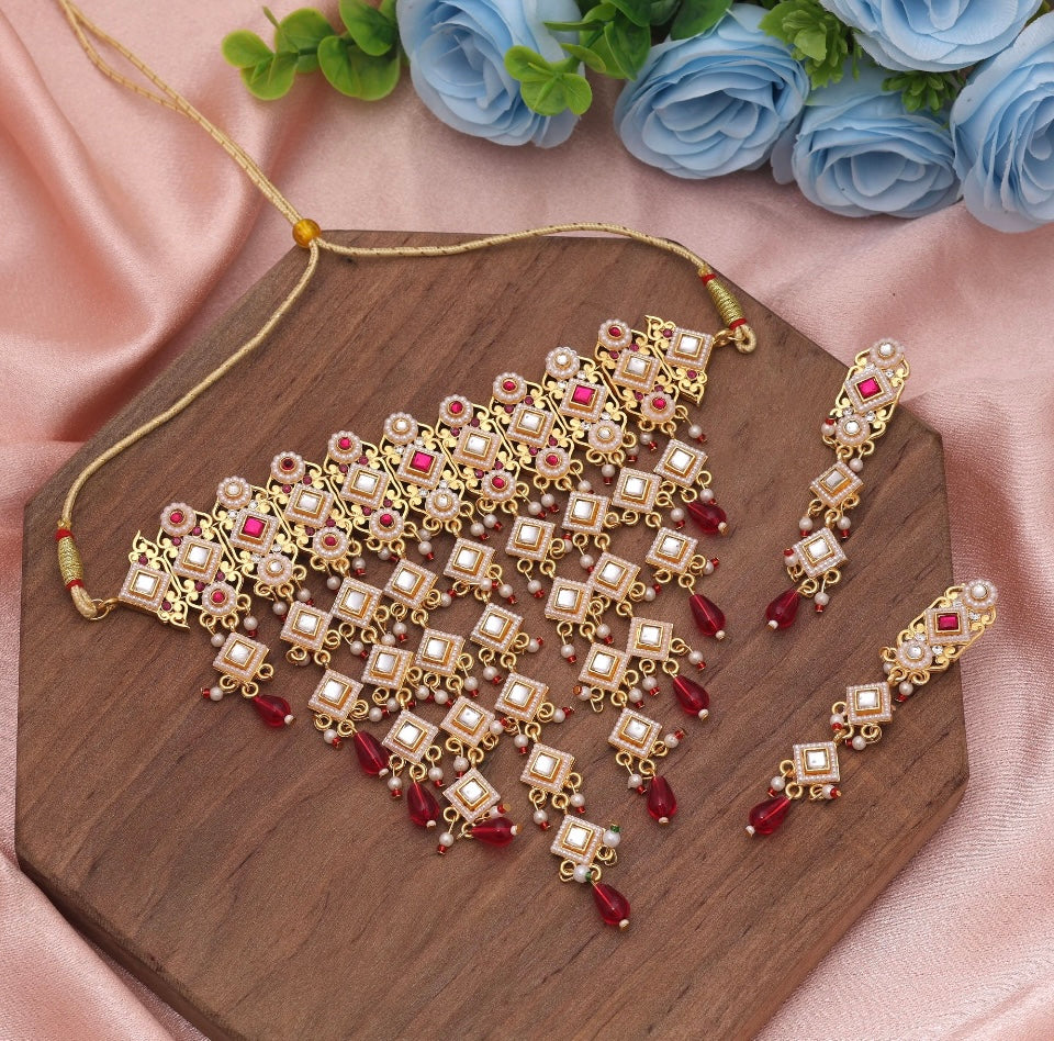 Fashion Rajputi Choker Necklace Set