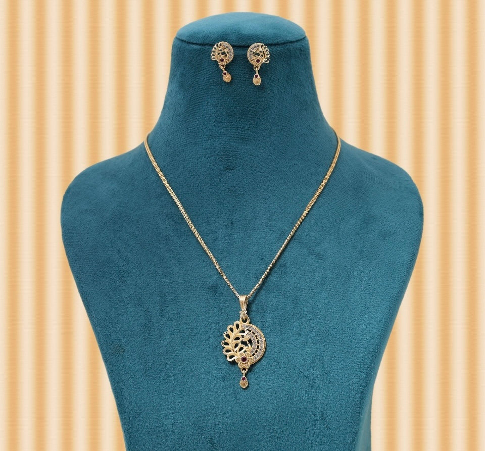 Fashion Chain, Pendant & Earrings Set